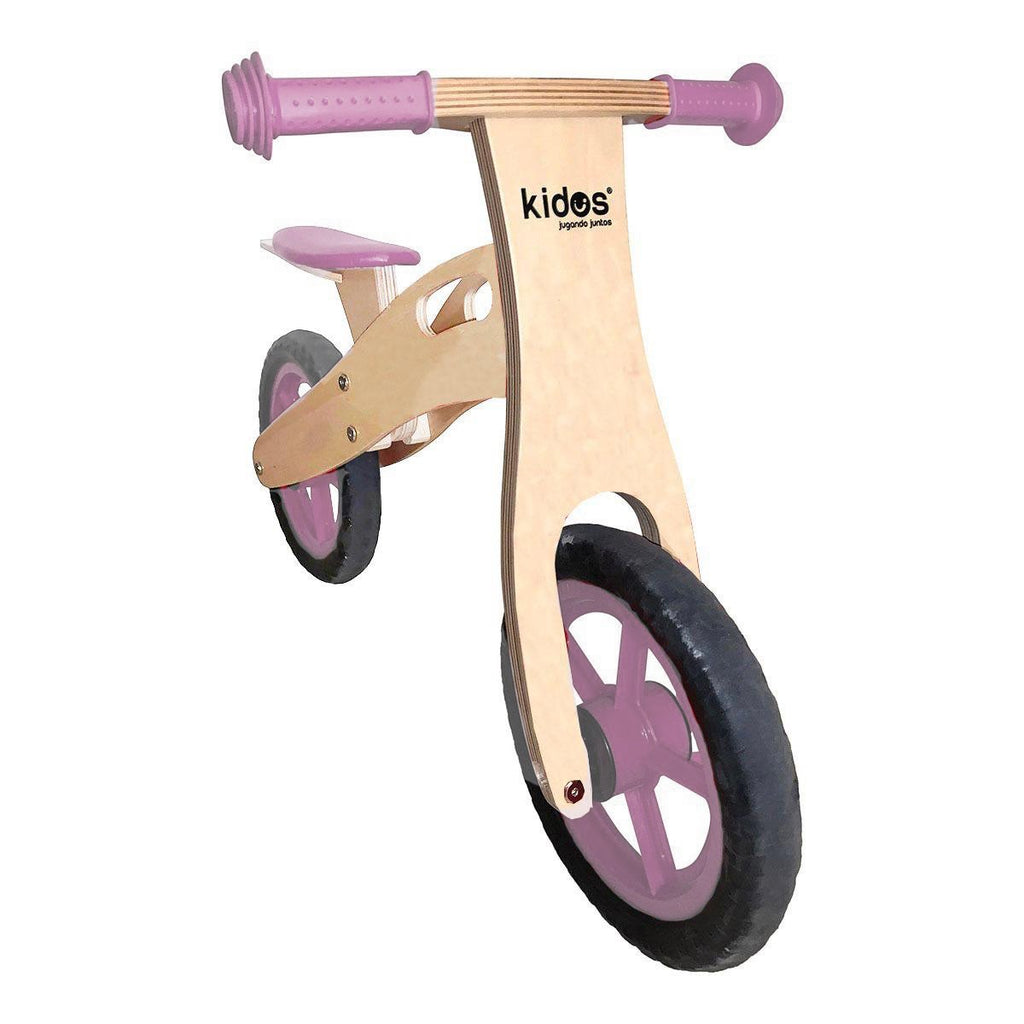 Bicicleta De Balance De Madera Para Niños De 2-4 Años (rojo, rosa y azul)